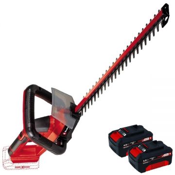 Einhell  GC-CH 18/50 Li PXC + Twinpack - Masina de tuns gard viu 55 cm + Set 2 acumulatori Li-Ion 18 V 4 Ah