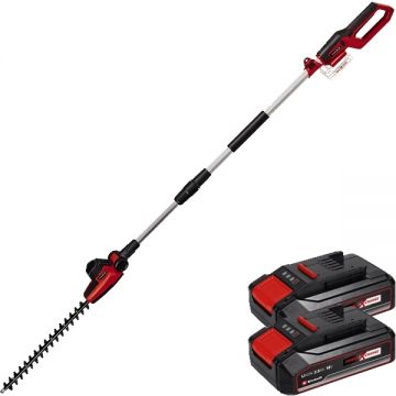 Einhell  GC-HH 18/45 Li T PXC + Twinpack CB - Masina de tuns gard viu 41 cm + Set 2 acumulatori Li-Ion 18 V 2.5 Ah