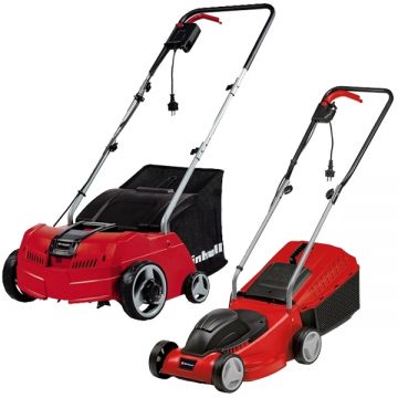 Einhell  GC-SA 1231/1 + GC-EM 1032  - Scarificator gazon 1200 W 31 cm 28 l + Masina de tuns iarba electrica 1000 W 32 cm 30 l