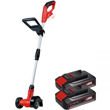 Einhell  GE-CC 18 Li PXC + Twinpack CB - Aparat de curatat rosturi si pavaje 100 mm + Set 2 acumulatori Li-Ion 18 V 2.5 Ah