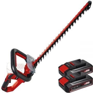 Einhell  GE-CH 18/60 Li PXC + Twinpack CB - Masina de tuns gard viu 67 cm + Set 2 acumulatori Li-Ion 18 V 2.5 Ah