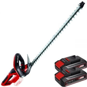 Einhell  GE-CH 1855/1 Li PXC + Twinpack CB - Masina de tuns gard viu 62 cm + Set 2 acumulatori Li-Ion 18 V 2.5 Ah