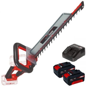 Einhell  GE-CH 36/61 Li PXC + Twinpack + 4514095 - Masina de tuns gard viu 67 cm + Set 2 acumulatori si incarcator Li-Ion 18 V 4 Ah