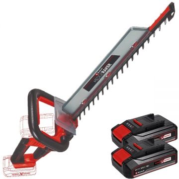 Einhell  GE-CH 36/61 Li PXC + Twinpack CB - Masina de tuns gard viu 67 cm + Set 2 acumulatori Li-Ion 18 V 2.5 Ah