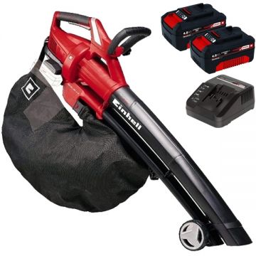 Einhell  GE-CL 36 Li E PXC + Twinpack + 4514095 - Suflanta de gradina 195 m3/h + Set 2 acumulatori si incarcator Li-Ion 18 V 4 Ah