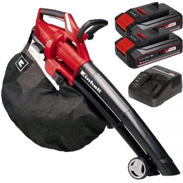 Einhell  GE-CL 36 Li E PXC + Twinpack CB + 4514095 - Suflanta de gradina 195 m3/h + Set 2 acumulatori si incarcator Li-Ion 18 V 2.5 Ah