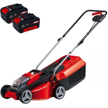 Einhell  GE-CM 18/30 Li PXC + Twinpack - Masina de tuns iarba 30 cm 25 l + Set 2 acumulatori Li-Ion 18 V 4 Ah