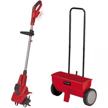 Einhell  GE-CR 18/20 Li E PXC + GC-SR 12 - Sapatoare fara acumulatori si incarcator Li-Ion 18 V - Ah 200 mm + Insamantator universal 12 l