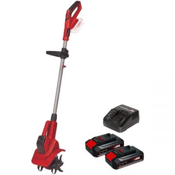 Einhell  GE-CR 18/20 Li E PXC + Twinpack CB - Sapatoare 200 mm + Set 2 acumulatori si incarcator Li-Ion 18 V 2.5 Ah