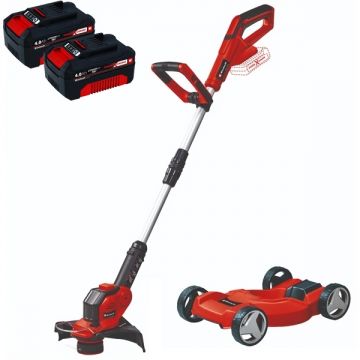 Einhell  GE-CT 18/28 Li TC PXC + Twinpack - Trimmer gazon 280 mm cap cu fir + Set 2 acumulatori Li-Ion 18 V 4 Ah