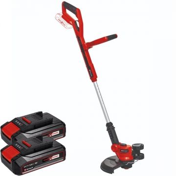 Einhell  GE-CT 18/30 Li PXC + Twinpack CB - Trimmer gazon 300 mm cap cu fir + Set 2 acumulatori Li-Ion 18 V 2.5 Ah