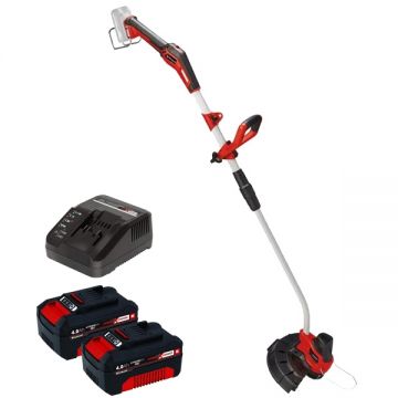 Einhell  GE-CT 18/33 Li E PXC + Twinpack + 4514095 - Trimmer gazon 330 mm cap cu fir + Set 2 acumulatori si incarcator Li-Ion 18 V 4 Ah