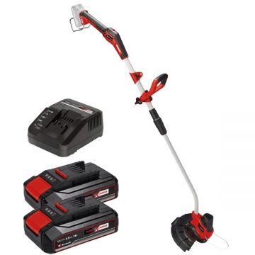 Einhell  GE-CT 18/33 Li E PXC + Twinpack CB + 4514095 - Trimmer gazon 330 mm cap cu fir + Set 2 acumulatori si incarcator Li-Ion 18 V 2.5 Ah