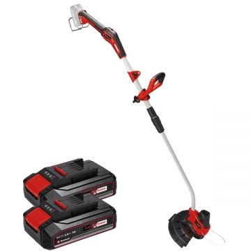 Einhell  GE-CT 18/33 Li E PXC + Twinpack CB - Trimmer gazon 330 mm cap cu fir + Set 2 acumulatori Li-Ion 18 V 2.5 Ah