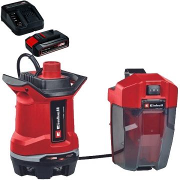 Einhell  GE-DP 18/25 Li PXC + Starter Kit - Pompa de apa murdara 5 m 7500 l/h carcasa plastic + Set 1 acumulator si incarcator Li-Ion 18 V 2.5 Ah