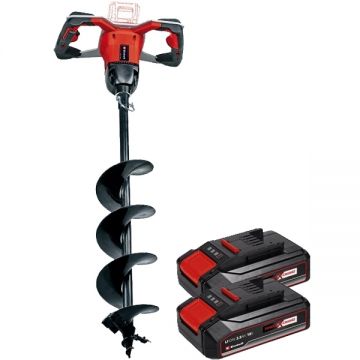 Einhell  GE-EA 18/150 Li BL PXC + Twinpack CB - Foreza de pamant 150  mm + Set 2 acumulatori Li-Ion 18 V 2.5 Ah