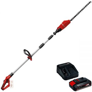 Einhell  GE-HH 18/45 Li T PXC + Starter Kit - Masina de tuns gard viu 45 cm + Set 1 acumulator si incarcator Li-Ion 18 V 2.5 Ah