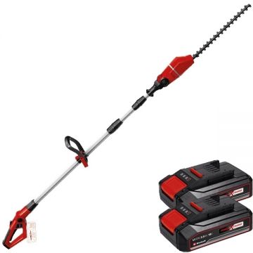 Einhell  GE-HH 18/45 Li T PXC + Twinpack CB - Masina de tuns gard viu 45 cm + Set 2 acumulatori Li-Ion 18 V 2.5 Ah