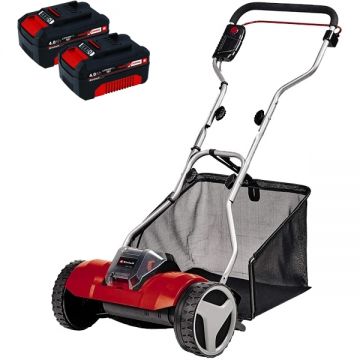 Einhell  GE-HM 18/38 PXC + Twinpack - Masina de tuns iarba 38 cm 45 l + Set 2 acumulatori Li-Ion 18 V 4 Ah