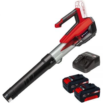 Einhell  GE-LB 18/200 Li GK PXC + Twinpack + 4514095 - Suflanta de gradina 670 m3/h + Set 2 acumulatori si incarcator Li-Ion 18 V 4 Ah