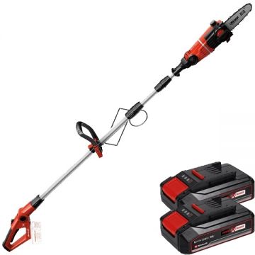 Einhell  GE-LC 18 Li T PXC + Twinpack CB - Drujba 17 cm 3.76 m/s + Set 2 acumulatori Li-Ion 18 V 2.5 Ah