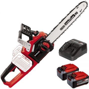 Einhell  GE-LC 36/35 Li PXC + Twinpack + 4514095 - Drujba 35 cm 15 m/s + Set 2 acumulatori si incarcator Li-Ion 18 V 5.2 Ah