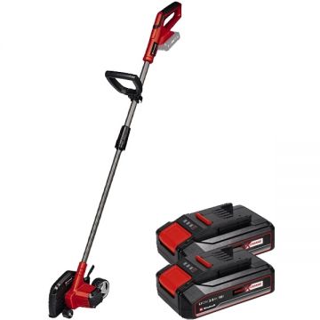 Einhell  GE-LE 18/190 Li PXC + Twinpack CB - Trimmer gazon 36.4-45 mm cutite de plastic + Set 2 acumulatori Li-Ion 18 V 2.5 Ah