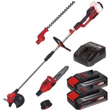 Einhell  GE-LM 36/4in1 Li PXC + Twinpack CB + 4514095 - Unealta multifunctionala + Set 2 acumulatori si incarcator Li-Ion 18 V 2.5 Ah