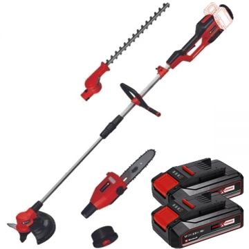 Einhell  GE-LM 36/4in1 Li PXC + Twinpack CB - Unealta multifunctionala + Set 2 acumulatori Li-Ion 18 V 2.5 Ah
