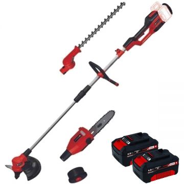 Einhell  GE-LM 36/4in1 Li PXC + Twinpack - Unealta multifunctionala + Set 2 acumulatori Li-Ion 18 V 4 Ah
