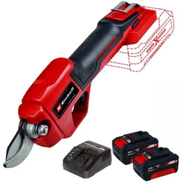 Einhell  GE-LS 18 Li PXC + Twinpack  + 4514095 - Foarfeca pentru crengi 28 mm + Set 2 acumulatori si incarcator Li-Ion 18 V 4 Ah