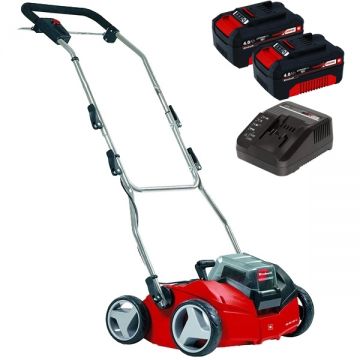 Einhell  GE-SC 35/1 Li PXC + Twinpack + 4514095 - Scarificator 350 mm + Set 2 acumulatori si incarcator Li-Ion 18 V 4 Ah