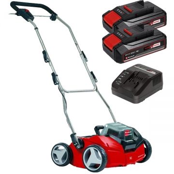 Einhell  GE-SC 35/1 Li PXC + Twinpack CB + 4514095 - Scarificator 350 mm + Set 2 acumulatori si incarcator Li-Ion 18 V 2.5 Ah