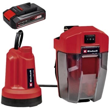 Einhell  GE-SP 18 LL Li PXC - Pompa pentru apa curata 0.8 bar 4 m + Acumulator Li-Ion 18 V 2.5 Ah