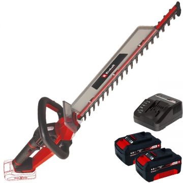 Einhell  GP-CH 18/61 Li BL PXC + Twinpack + 4514095 - Masina de tuns gard viu 67 cm + Set 2 acumulatori si incarcator Li-Ion 18 V 4 Ah