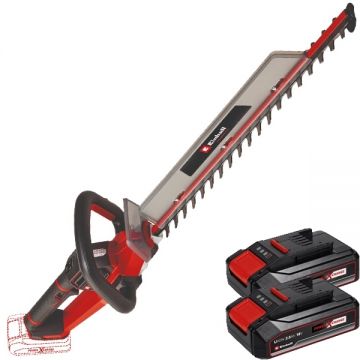 Einhell  GP-CH 18/61 Li BL PXC + Twinpack CB - Masina de tuns gard viu 67 cm + Set 2 acumulatori Li-Ion 18 V 2.5 Ah