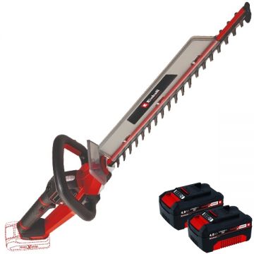 Einhell  GP-CH 18/61 Li BL PXC + Twinpack - Masina de tuns gard viu 67 cm + Set 2 acumulatori Li-Ion 18 V 4 Ah