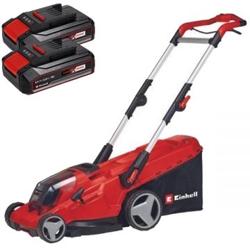 Einhell  GP-CM 36/41 Li PXC + Twinpack CB - Masina de tuns iarba 41 cm 50 l + Set 2 acumulatori Li-Ion 18 V 2.5 Ah