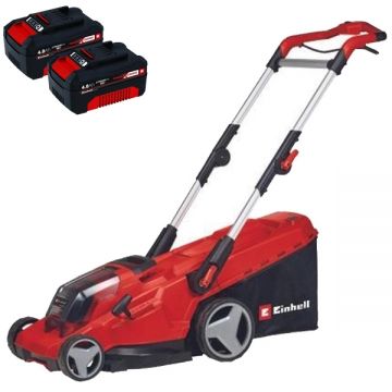 Einhell  GP-CM 36/41 Li PXC + Twinpack - Masina de tuns iarba 41 cm 50 l + Set 2 acumulatori Li-Ion 18 V 4 Ah