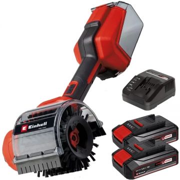Einhell  PICOBELLA 18/90 PXC + Twinpack CB + 4514095 - Perie pentru suprafete 120 mm + Set 2 acumulatori si incarcator Li-Ion 18 V 2.5 Ah
