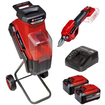 Einhell  REDAXXO 36/25 + GE-LS 18 Li  + Twinpack + 4514095 - Tocator crengi 25 mm + Foarfeca pentru crengi 28 mm + Set 2 acumulatori si incarcator Li-Ion 18 V 5.2 Ah