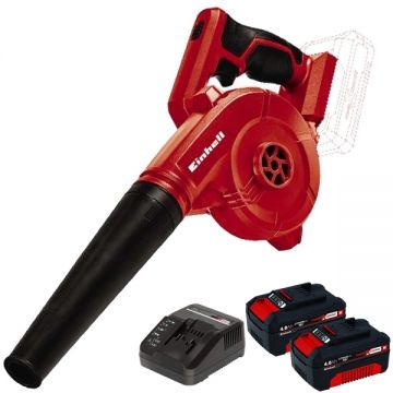 Einhell  TE-CB 18/180 Li PXC + Twinpack  + 4514095 - Suflanta de gradina + Set 2 acumulatori si incarcator Li-Ion 18 V 4 Ah