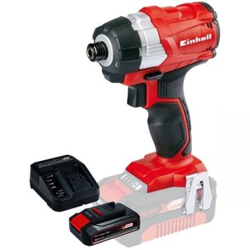 Einhell  TE-CI 18 Li PXC + Starter Kit  - Masina de insurubat cu impact 180 Nm + Set 1 acumulator si incarcator Li-Ion 18 V 2.5 Ah