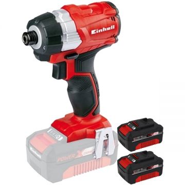 Einhell  TE-CI 18 Li PXC + Twinpack - Masina de insurubat cu impact 180 Nm + Set 2 acumulatori Li-Ion 18 V 4 Ah