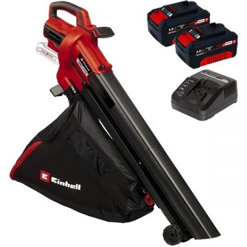 Einhell  VENTURRO 18/210 PXC + Twinpack + 4514095 - Suflanta de gradina 180 m3/h + Set 2 acumulatori si incarcator Li-Ion 18 V 4 Ah