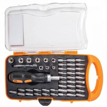 Gadget  225209 - Set capete de insurubare si chei tubulare mixte 49 bucati