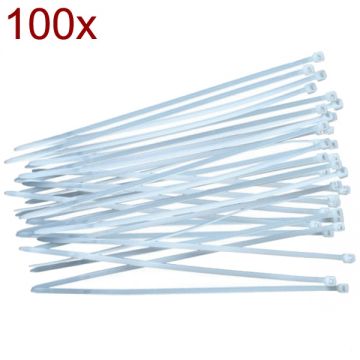 Gadget  729915 - Colier din plastic alb 2.5x150 mm 100 bucati