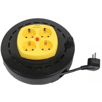Makalon  700706 - Derulator cablu electric 15 m 4 prize fara maner