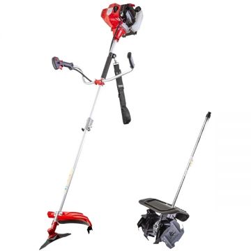 Raider  RD-GBC24 + 110288 - Motocoasa pe benzina 2.99 CP 255 mm 42.7 cm3 cap cu fir lama + Sapatoare pentru motocoasa 320 mm