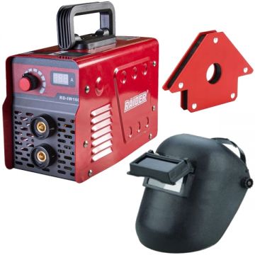 Raider  RD-IW160 + 138341 + Topstrong - 560910 - Invertor sudura MMA 120 A 1.6-2.5 mm + Dispozitiv magnetic fixare pentru sudura 22 kg + Masca de sudura